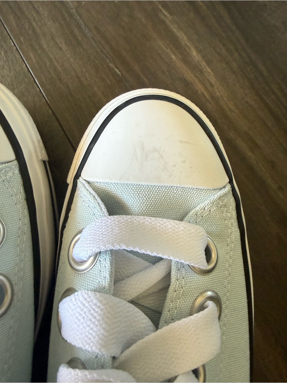 Converse Low Top Platform Sneakers in Light Blue - Picture 5 of 7